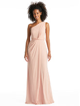 Load image into Gallery viewer, One-Shoulder Draped Chiffon Trumpet Gown