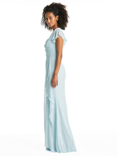 Load image into Gallery viewer, Flutter Sleeve Draped Wrap Maxi Dress