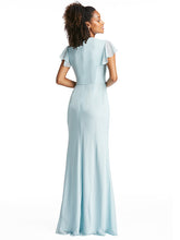 Load image into Gallery viewer, Flutter Sleeve Draped Wrap Maxi Dress