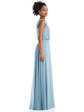 Load image into Gallery viewer, One-Shoulder Bow Blouson Bodice Maxi Dress