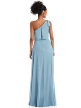 Load image into Gallery viewer, One-Shoulder Bow Blouson Bodice Maxi Dress