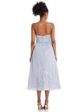 Load image into Gallery viewer, Bow-Tie Cutout Bodice Midi Dress with Pockets