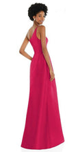 Load image into Gallery viewer, Vivid Pink One Shoulder Satin Formal Gown