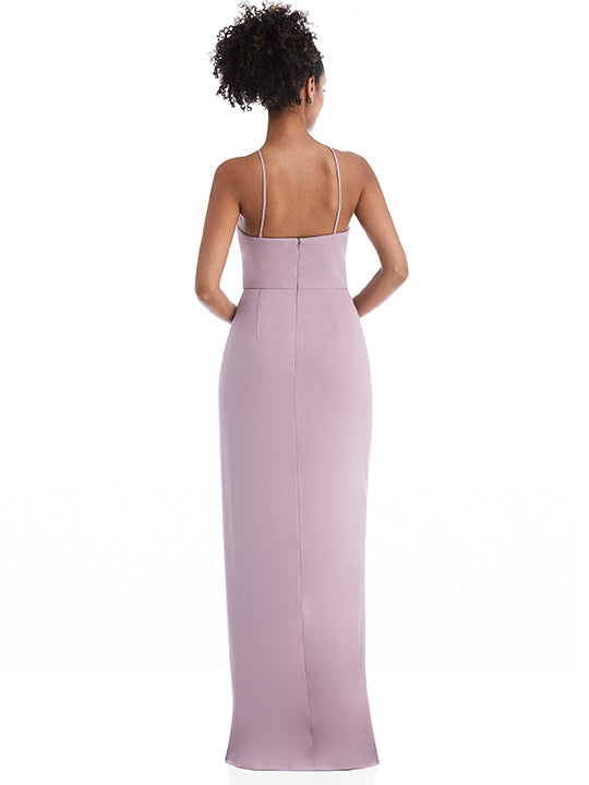 Halter Draped Tulip Skirt Maxi Dress Melanin Bridal Halter Draped Tulip Skirt Maxi Dress Melanin Bridal